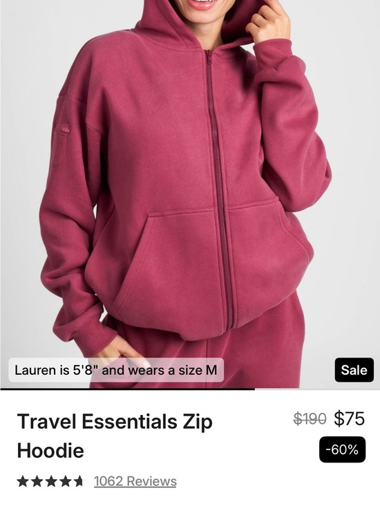 Comfrt Tops - Comfort Travel essentials Zip Hoodie - Berry